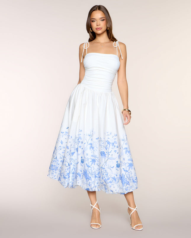 Clarie Floral Poplin A-Line Formal Dress