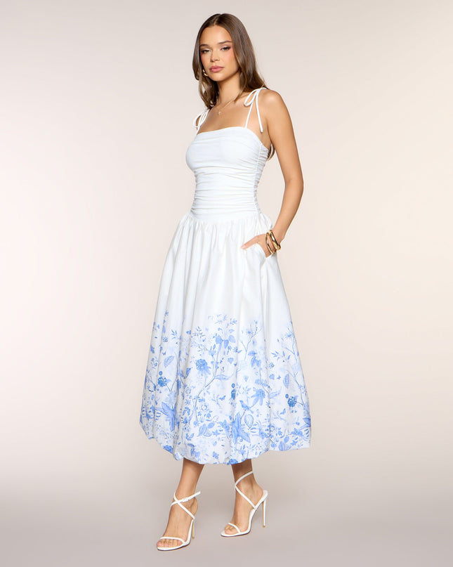 Clarie Floral Poplin A-Line Formal Dress