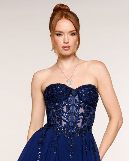 Juliette Applique Corset A-Line Mini Dress