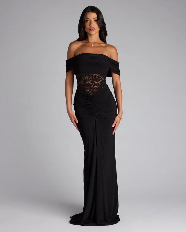 Feel polished and confident in the Lily Off-The-Shoulder Mermaid Formal Dress, a black prom dress designed with luxe fabric and modern detail that shows off your vibe.