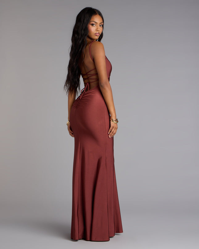 Gabriella Lace-Up Mermaid Formal Dress
