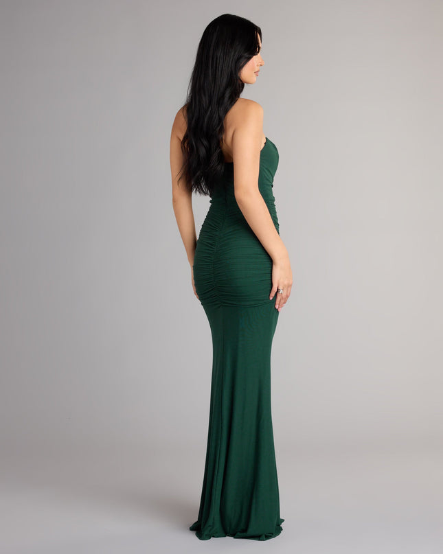 Selene Mesh Strapless Slit Mermaid Formal Dress