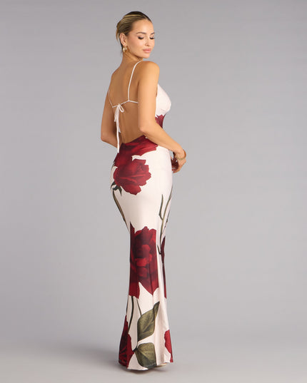Madi Floral Print Mermaid Formal Dress