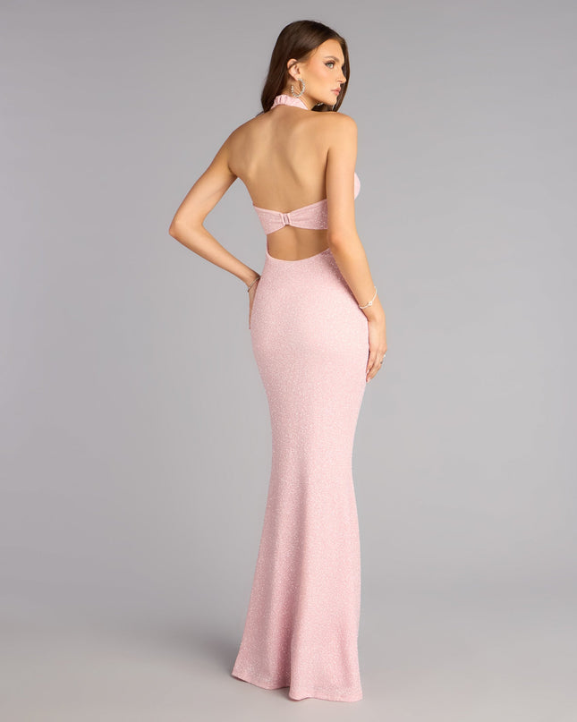 Cleo Glitter Knit Mermaid Formal Dress