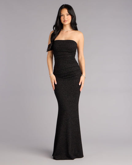 Darcy Glitter Strapless Mermaid Formal Dress