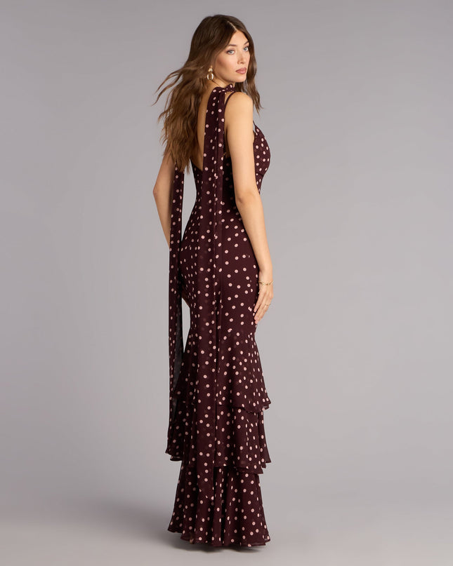 Jodie Polka Dot Chiffon Mermaid Formal Dress