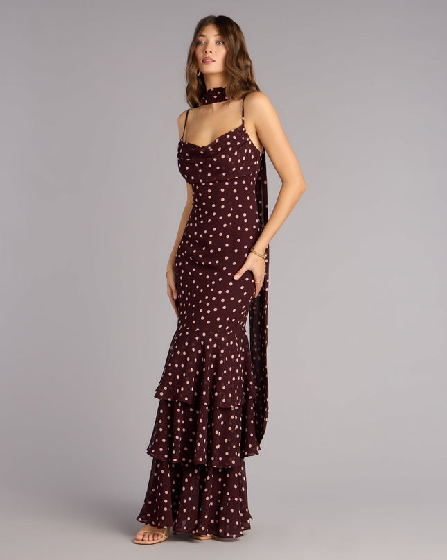 Jodie Polka Dot Chiffon Mermaid Formal Dress