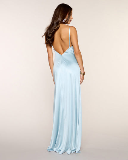 Casey Satin Low Back Mermaid Formal Dress