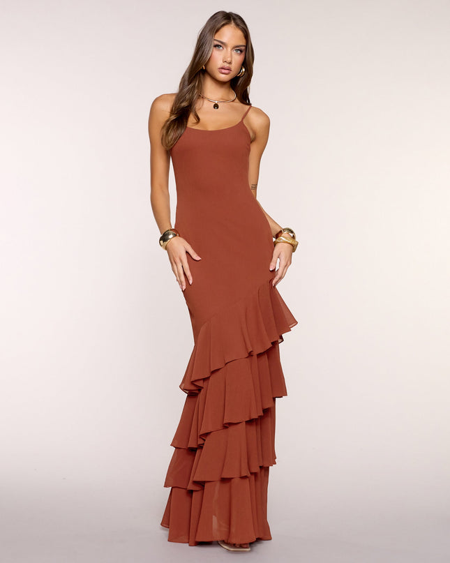 Marisol Chiffon Ruffle Formal Dress