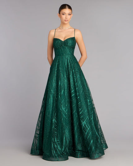 Cathy Glitter A-Line Formal Dress