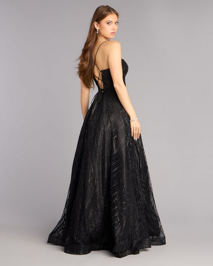 Cathy Glitter A-Line Formal Dress