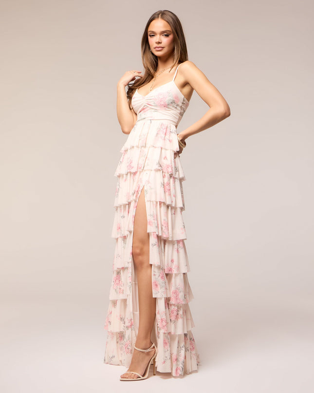 Colette Floral Ruffle Formal Dress