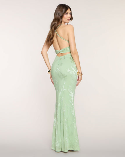 Elaine Jacquard Mesh Mermaid Dress