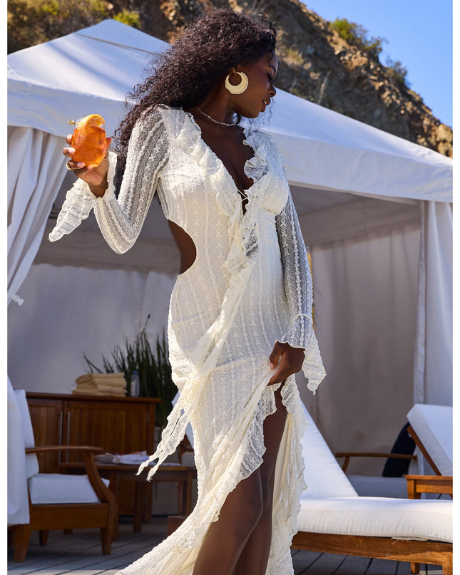 Caroline Lace Long Sleeve Formal Dress