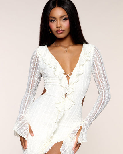 Caroline Lace Long Sleeve Formal Dress