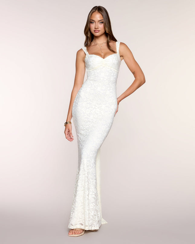 Juliette Lace Bow Open Back Formal Dress