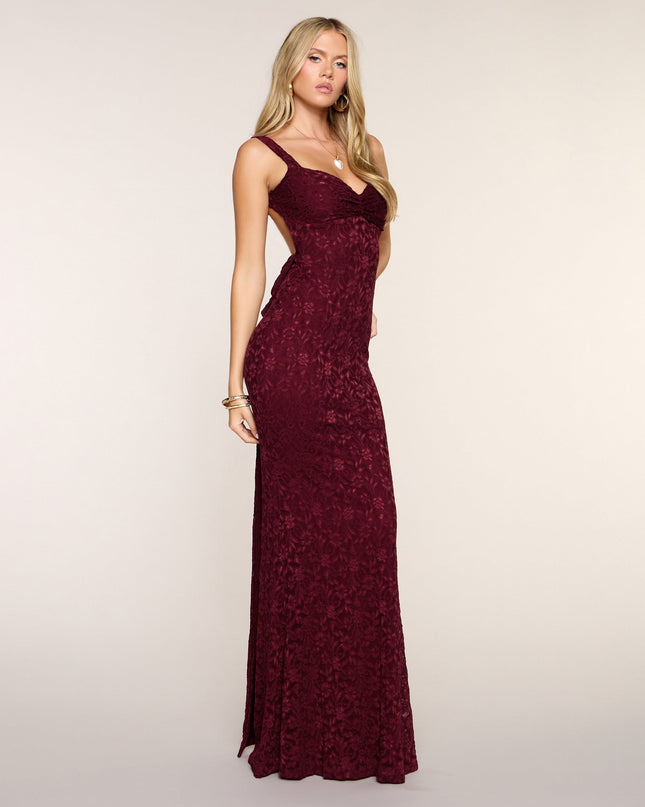 Juliette Lace Bow Open Back Formal Dress