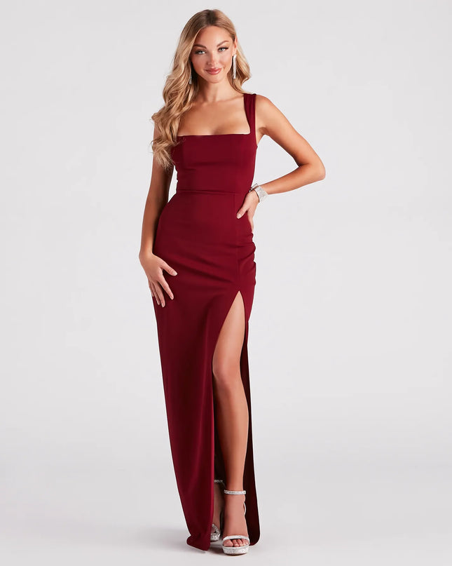 Savannah Formal Crepe Long Dress