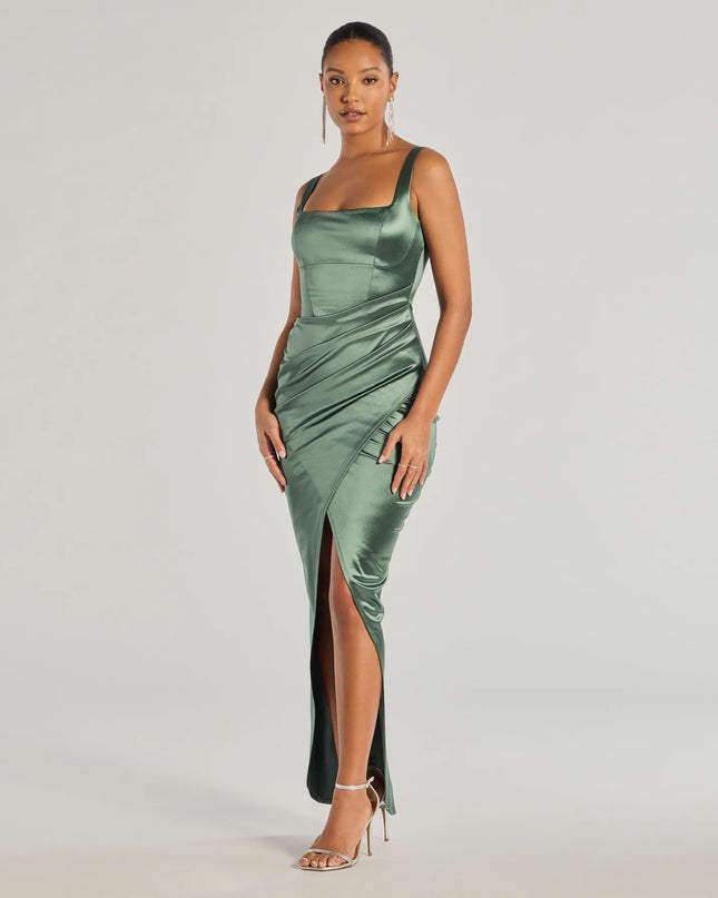 Rebecca Satin Slim-Fit Formal Dress