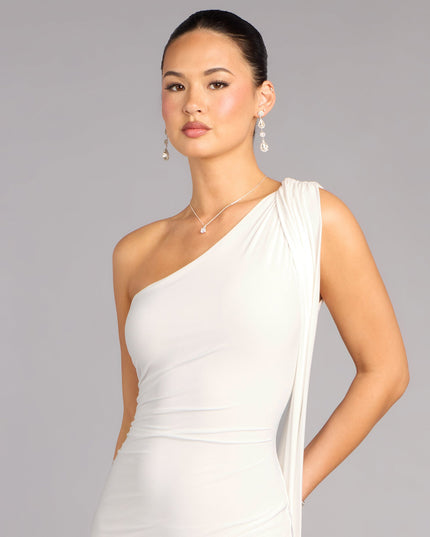 Stunning Impression One-Shoulder Bodycon Mini Dress