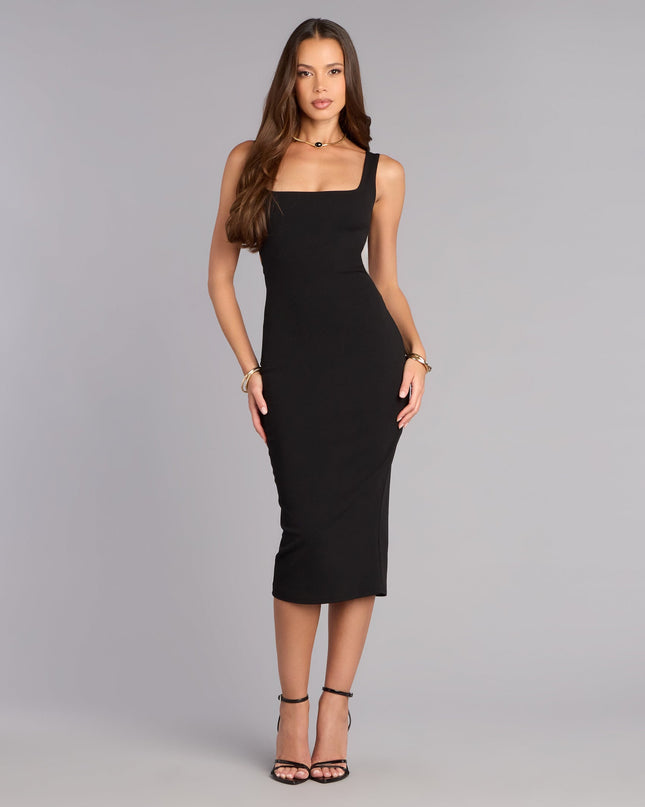 Sleekly Stunning Tie-Back Midi Dress