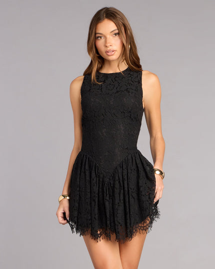 Just Add Heels Lace Skater Mini Dress