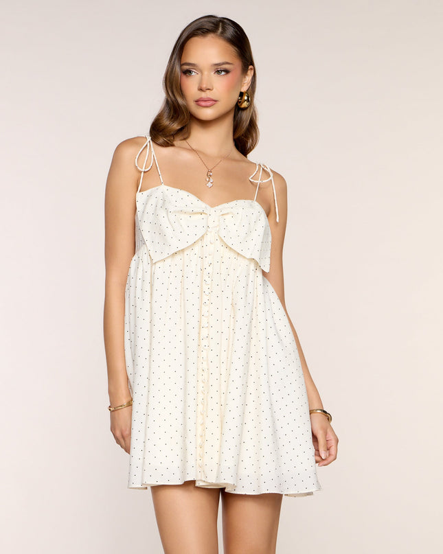 Darling In Dots Bow Mini Dress