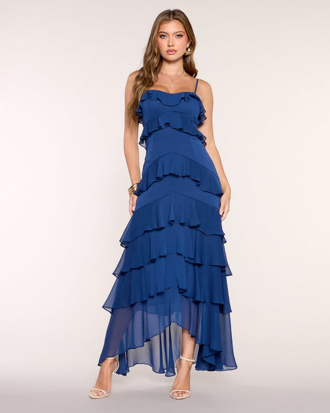 Ruffle Reverie Chiffon Ruffle Maxi Dress