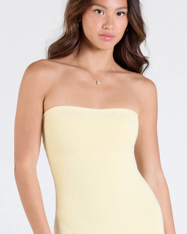 Smooth Talker Strapless Bodycon Midi Dress