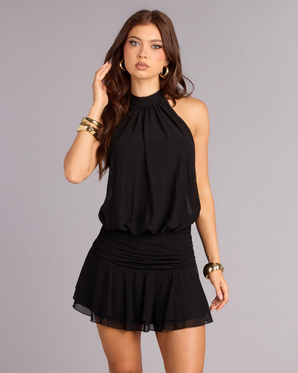 Keep It Cute Halter Mini Dress