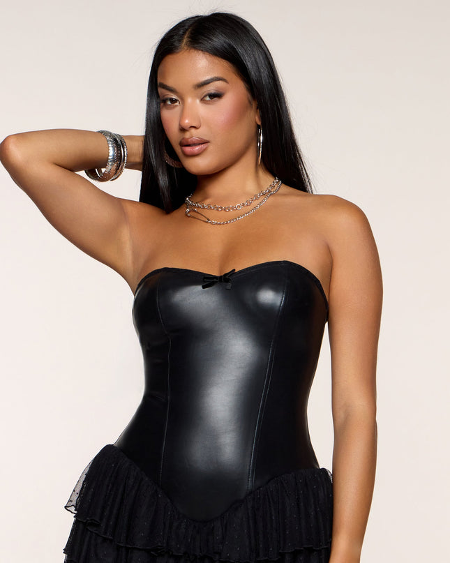 Pretty And Sleek Ruffle Mini Dress