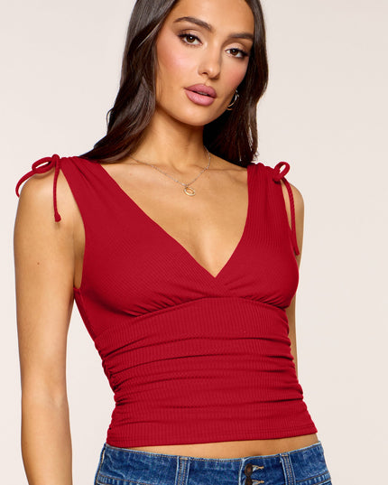Sweet On You Tie Shoulder Tank