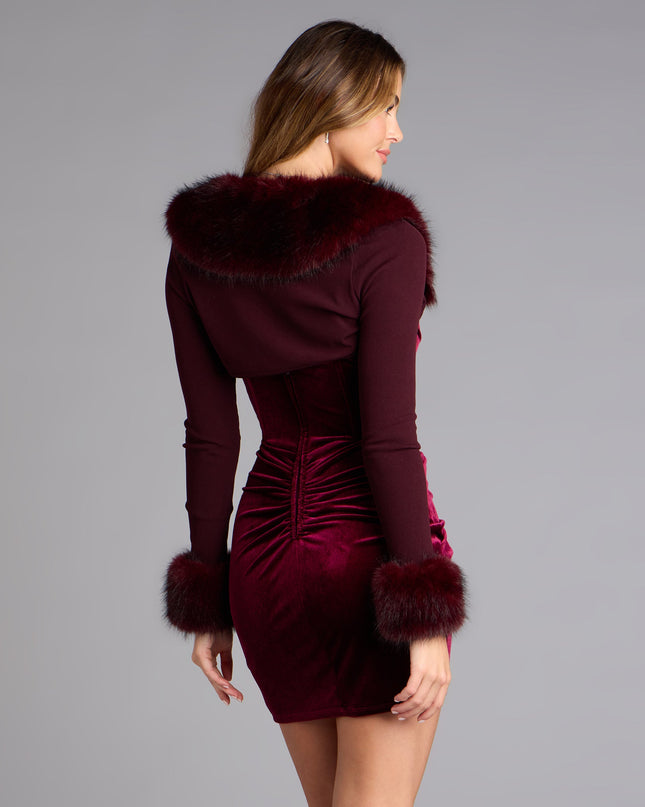 Luxe Affair Removable Faux Fur Bolero