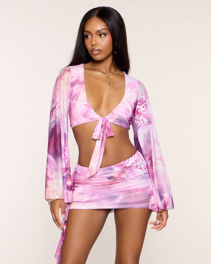 Dream State Flare Sleeve Crop Top