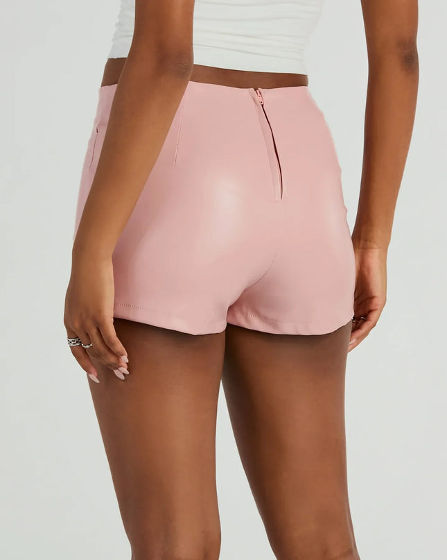 Worth It Faux Leather Mini Skort