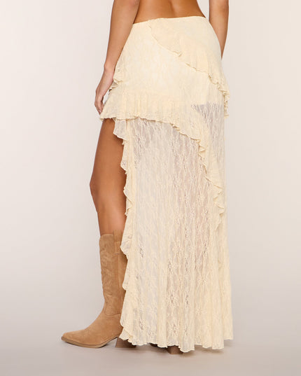 Backroads Beauty Lace Ruffle Maxi Skirt