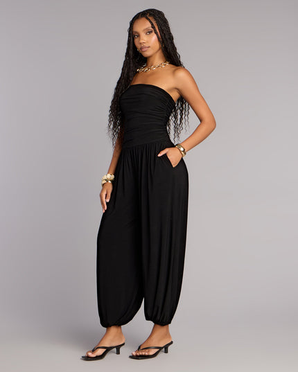 Low Effort Luxe Strapless Jumpsuit