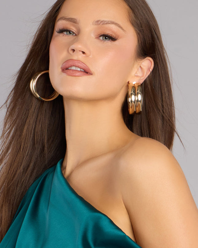 Statement Wide Hoop Earrings