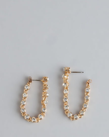Caught Staring Rhinestone Front-To-Back Earrings