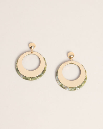 Play It Bold Drop Hoop Earrings