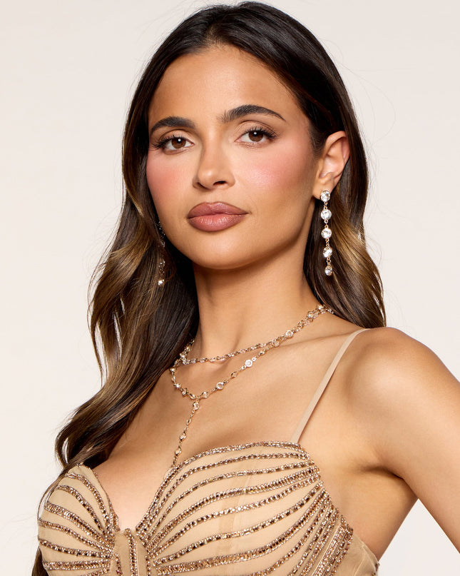 Cascading Spark Rhinestone Earrings
