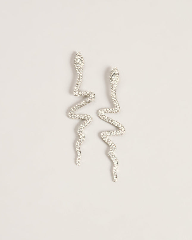 Snake Eyes Rhinestone Statement Drop Earrings