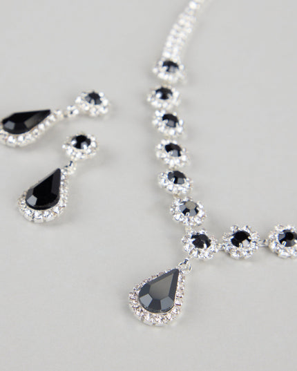 Luxe Beauty Rhinestone Necklace And Earrings Set