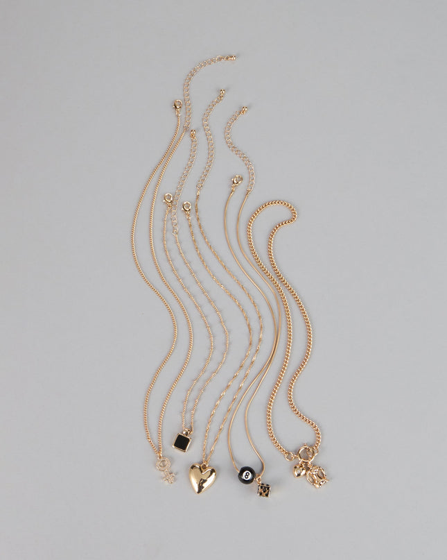 Charm Game Layered Necklace Set