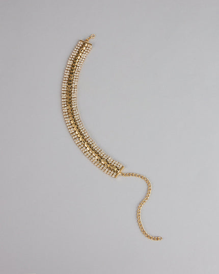 Double Dazzle Rhinestone Choker