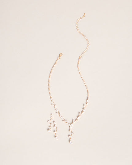 Delicate Drip Rhinestone Jewelry Set