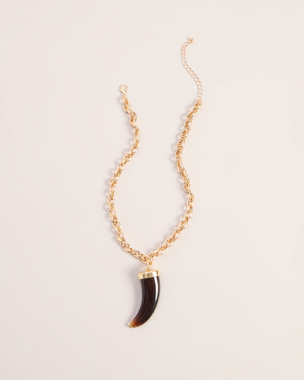 Wild Charm Tooth Pendant Necklace