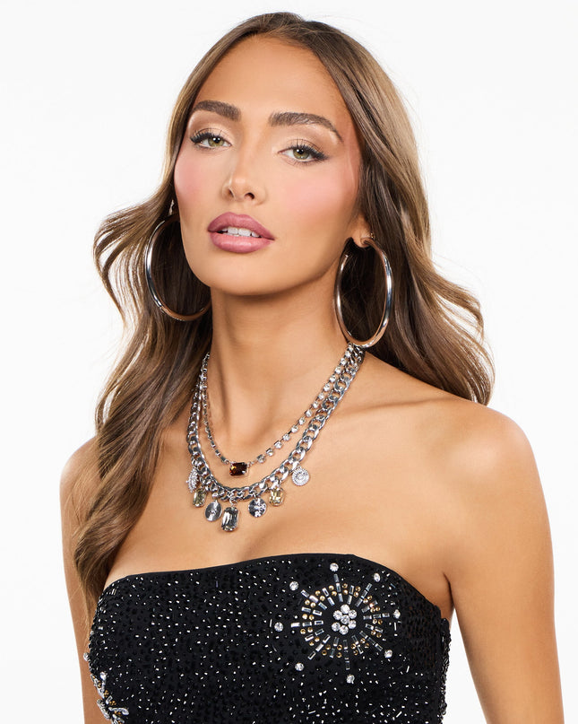 Charm Stack Layered Necklace