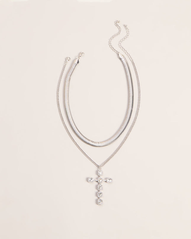 Spark Verdict Cross Necklace Set