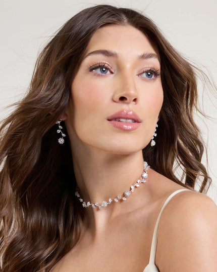 Floral Beauty Necklace And Earrings Set